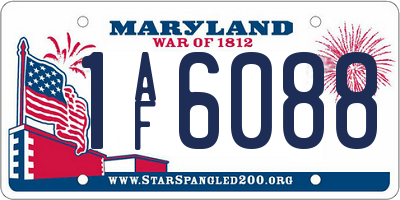 MD license plate 1AF6088
