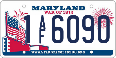 MD license plate 1AF6090