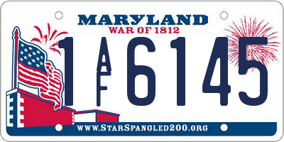 MD license plate 1AF6145