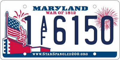 MD license plate 1AF6150