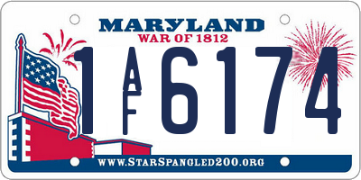 MD license plate 1AF6174