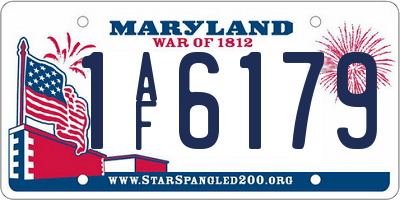 MD license plate 1AF6179