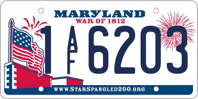 MD license plate 1AF6203