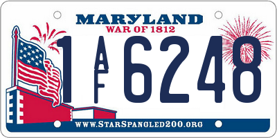 MD license plate 1AF6248