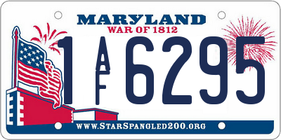 MD license plate 1AF6295