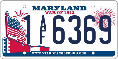 MD license plate 1AF6369