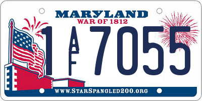 MD license plate 1AF7055