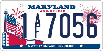 MD license plate 1AF7056