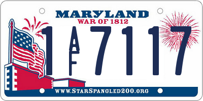 MD license plate 1AF7117