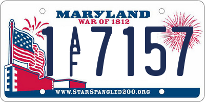MD license plate 1AF7157