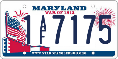 MD license plate 1AF7175