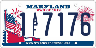 MD license plate 1AF7176