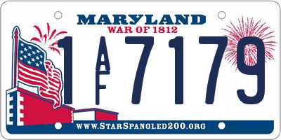 MD license plate 1AF7179