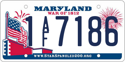 MD license plate 1AF7186