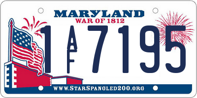 MD license plate 1AF7195