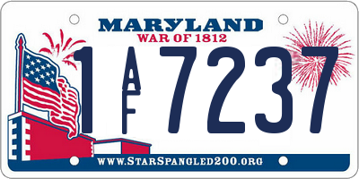 MD license plate 1AF7237