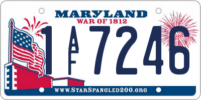 MD license plate 1AF7246
