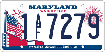 MD license plate 1AF7279