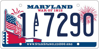 MD license plate 1AF7290