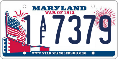MD license plate 1AF7379