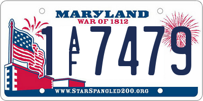 MD license plate 1AF7479