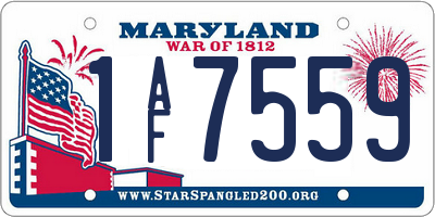 MD license plate 1AF7559