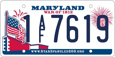 MD license plate 1AF7619
