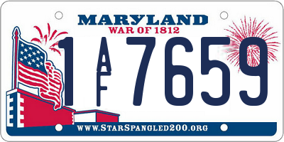 MD license plate 1AF7659