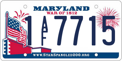 MD license plate 1AF7715
