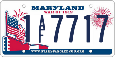 MD license plate 1AF7717