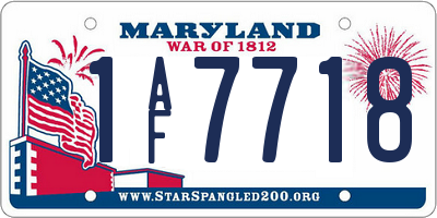 MD license plate 1AF7718
