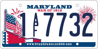MD license plate 1AF7732