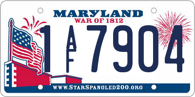 MD license plate 1AF7904
