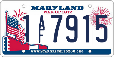 MD license plate 1AF7915
