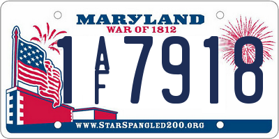 MD license plate 1AF7918