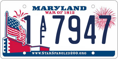 MD license plate 1AF7947
