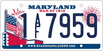 MD license plate 1AF7959