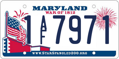MD license plate 1AF7971