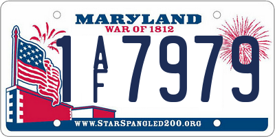 MD license plate 1AF7979
