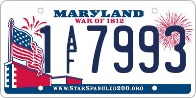 MD license plate 1AF7993