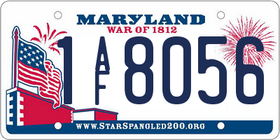 MD license plate 1AF8056
