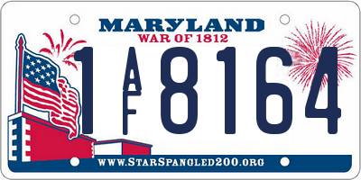 MD license plate 1AF8164