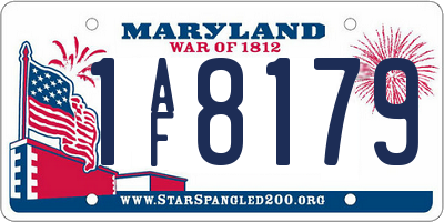 MD license plate 1AF8179
