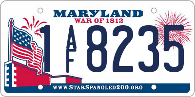 MD license plate 1AF8235