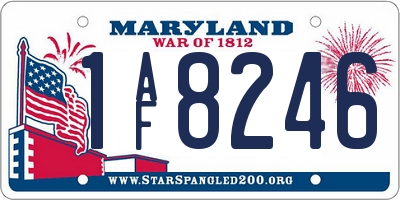 MD license plate 1AF8246