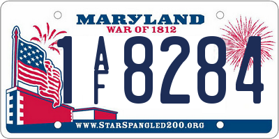 MD license plate 1AF8284