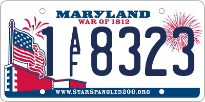 MD license plate 1AF8323