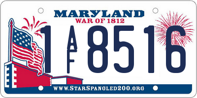MD license plate 1AF8516
