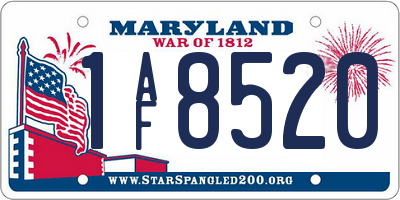 MD license plate 1AF8520