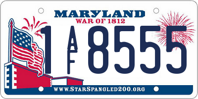 MD license plate 1AF8555